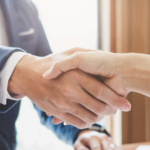 Handshake after an innovation term loan meeting