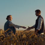 Two farmers shaking hands after securing R&D tax credits to boost their industry